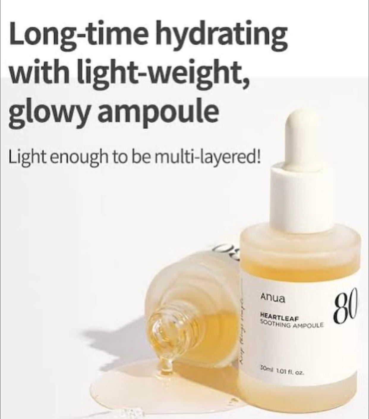 Anua HEARTLEAF 80% MOISTURE SOOTHING AMPOULE